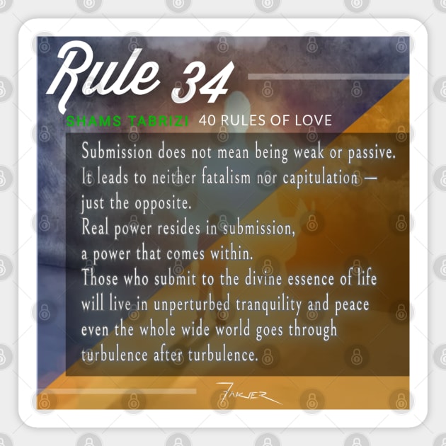 40 RULES OF LOVE - 34 Magnet by Fitra Design